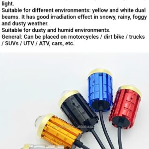 New Mini Driving Fog Light for All Motorcycle, Cars, Jeep 4 Functions White,Yellow,,Combo And Flasher Lens Projectors Au