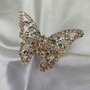 1 Piece Imported Dazzling Butterfly Crystal Ring - Embrace Elegance | Adjustable Ring | Beautiful Design For Every Occas