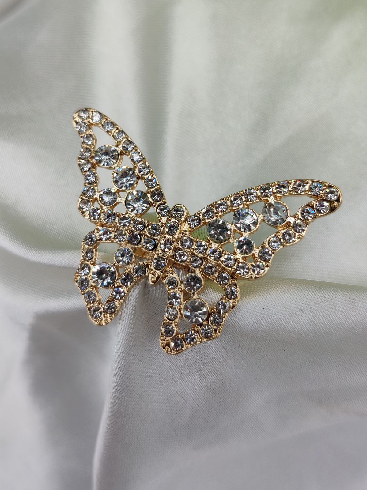 1 Piece Imported Dazzling Butterfly Crystal Ring - Embrace Elegance | Adjustable Ring | Beautiful Design For Every Occas