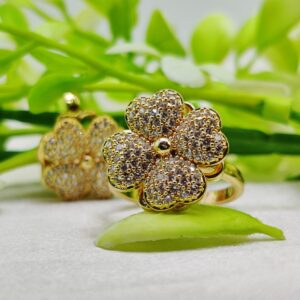 1 Piece Imported Blossoming Elegance Moveable Ring – Gold & Silver Color Options   | Luxurious Design Ring | Adjusta
