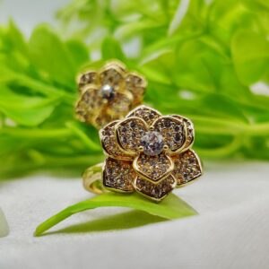 1 Piece Imported Moveable Luxurious Petal Bloom Adjustable Ring – 2 Stunning Color Variants  | Luxurious Design Ring | A