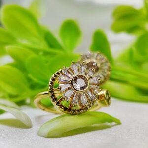 1 Piece Elegant Moveable Radiance Sunflower Ring – Timeless Sparkle   | Luxurious Design Ring | Adjustable Ring | Ring F