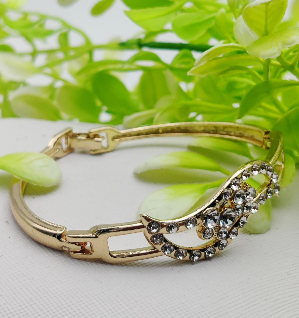 Exquisite Imported Adjustable Crystal Leaf Bracelet | Best Quality Artificial Bracelet For Girls & Women | Bracelet