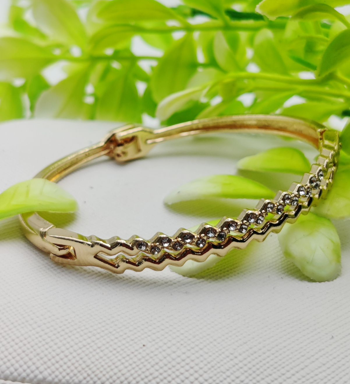 Adjustable Imported Luxury Zig-Zag Crystal Bracelet – A True Statement of Elegance | Best Quality Artificial Bracelet Fo