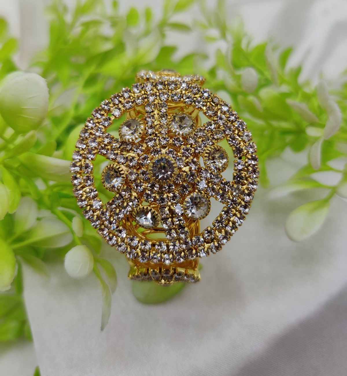 Imported Radiant Crystal Golden Wheel Bracelet – Adjustable Bracelet – Best Quality Artificial Bracelet For Girls &