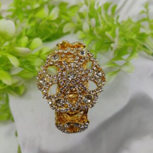 Imported Golden Lace Crystal Bracelet | Royal Ruby Elegance Bracelet | Royal Sapphire Glam Bracelet - Adjustable Bracele