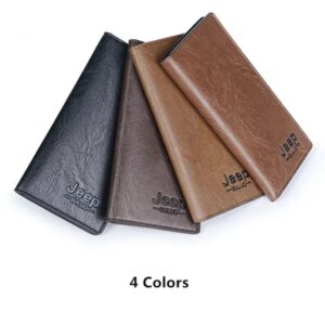 JEEP BULUO Brand Wallet Clutch Carteira Masculina Men Leather Men Wallets Business Brand Card Holder Purse | Men's Walle