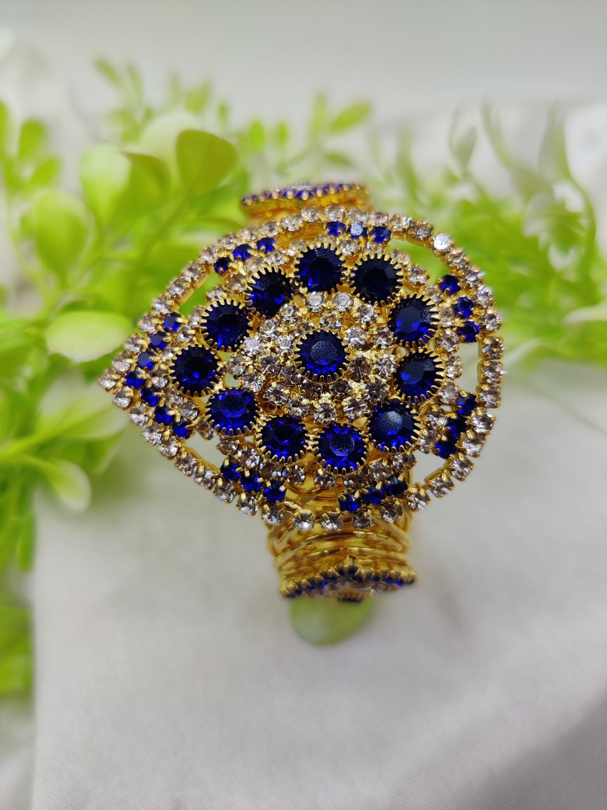 Imported Royal Sapphire Glam Bracelet | Golden Sapphire Elegance Bracelet | Adjustable Bracelet – Best Quality Artificia