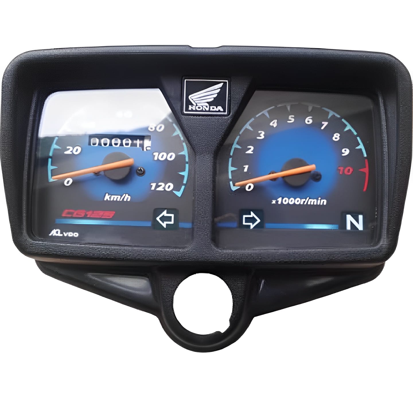 Premium All-Black Speedometer for CG 125 Motorcycle & Honda 125cc Bikes