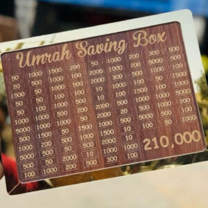 Umrah Saving Box - Box For Umrah Saving | Umrah Saving Box - Best Quality Umrah Saving Box - Umrah Saving Box Dark Brown