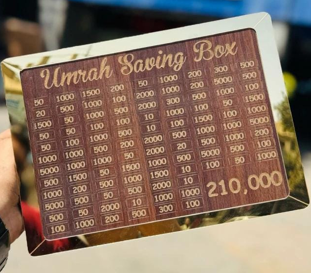 Umrah Saving Box - Box For Umrah Saving | Umrah Saving Box - Best Quality Umrah Saving Box - Umrah Saving Box Dark Brown