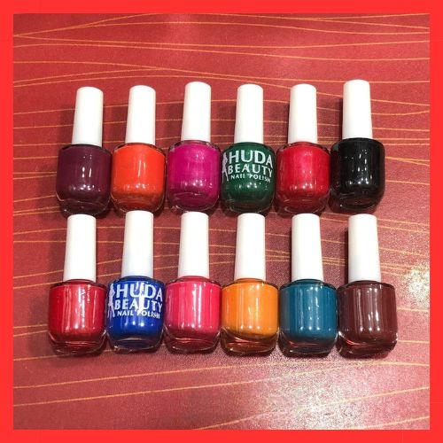 06 Pcs Huda Beauty Nail Paint With Free Nail Polish Remover, Pack of 2 | Best Quality Nail Polish with Nail Polish Remov
