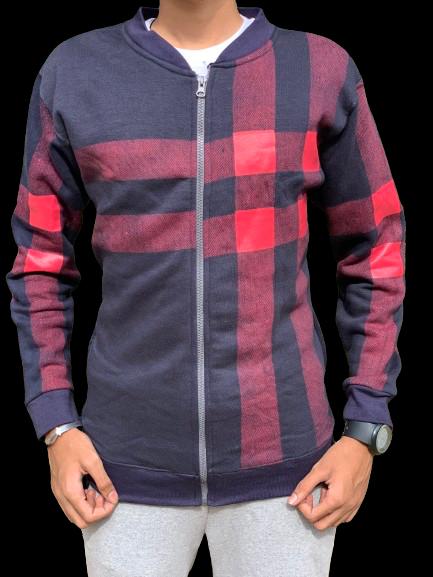 Men's Stylish Zipper Jacket with Contrast Checked Zipper | Jacket For Men's & Boys | Stylish Jacket For Formal &