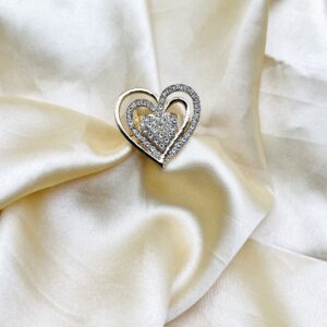 1 Piece Imported Radiant Double Heart Crystal Ring – A Love That Shines  ❤️ | Best Quality Adjustable Ring | Ring For Gi