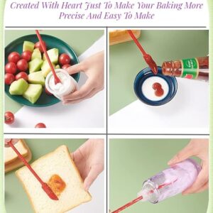 3 pcs Mini Silicone Telescopic Spatula and Scooping Spoon, Mini Makeup Spatula , Heat-resistant Silicone Spatula Sets fo