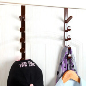 5 Level Over Door Hook for Hanging Coat Hangers, Hats, Purses, Backpacks, Purses, Jackets and Other Items. (1 Piece) / O