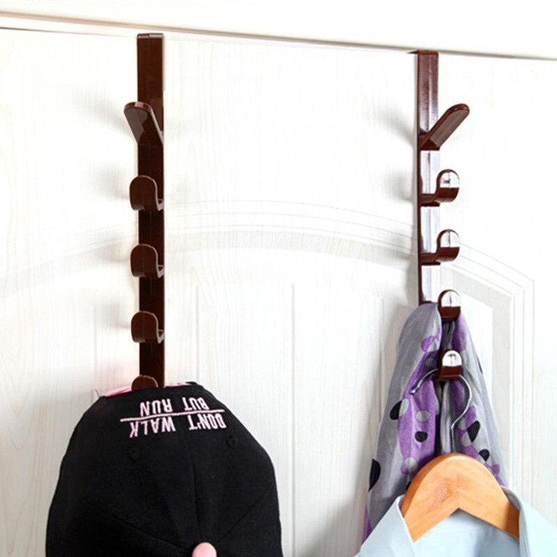 5 Level Over Door Hook for Hanging Coat Hangers, Hats, Purses, Backpacks, Purses, Jackets and Other Items. (1 Piece) / O