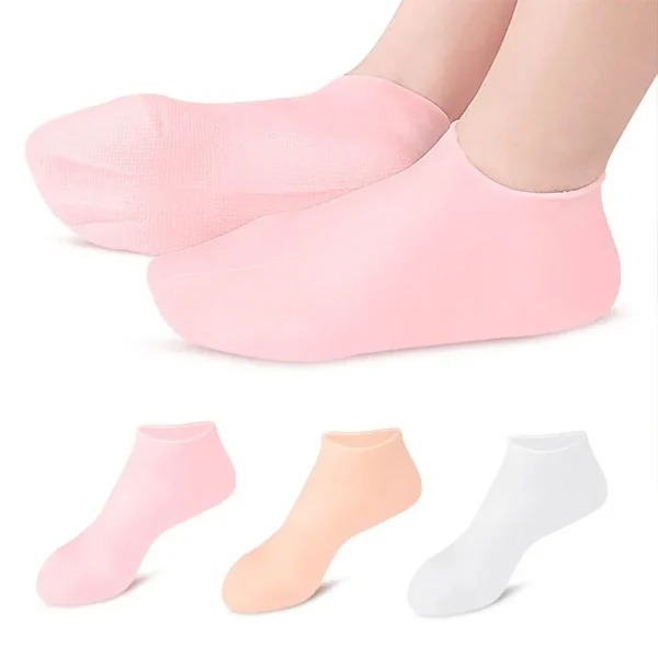 01 Pair - Silicone Foot Care Socks Anti Cracking Moisturizing Gel Socks Cracked Dead Skin Remove Protector - Silicone So