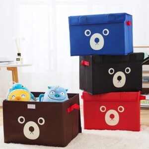 1 Pc Panda Design Folding Storage Bins Quilt Basket Kid Toys Organizer Storage Boxes Cabinet Wardrobe Storage Bag (rando