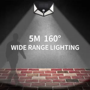Solar Lights Outdoor Lighting Wireless Motion Sensor Lights IP65 Waterproof 270Β°Wide Angle Security Wall Lights
