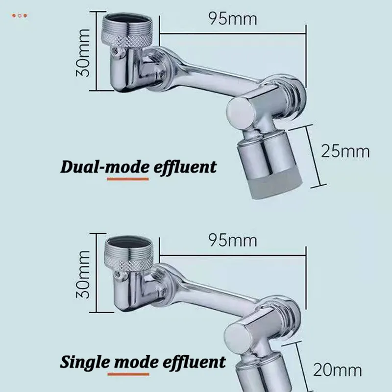 1080°Rotatable Faucet Aerator Bathroom Washbasin Tap Splash Filter Kitchen Faucet Extend Faucet Water Saving Bubbler Noz