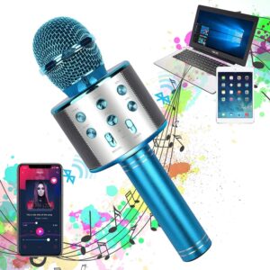 Bluetooth Handheld Karaoke Speaker Player Machine for Kids Adults Home KTV Party for Android/Iphone/Ipad/Pc (Random Colo