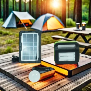 Solar Powered Light System Flashlight, Emergency Mobile Power Bank, Wireless Power Supply System for Travel Camping hiki