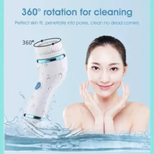 Cnaier 4 in 1 Electric Cleanser | Facial Cleansing Brush & Massager - Face Brush Set | Electric Rotating Face Scrubb