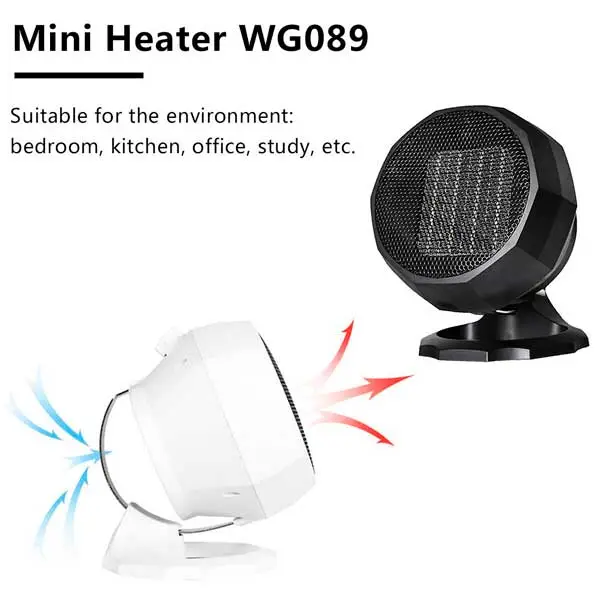 Miniature heater model WG-089.. Flexible 1800W Portable Electric Heater Fan Winter Warm Hot Fan Home Office Winter Warme