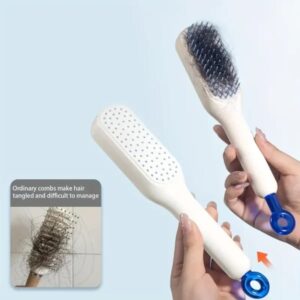 Self Cleaning Magic hair brush, One-click Cleaning Telescopic Hair Comb โ (random Color)