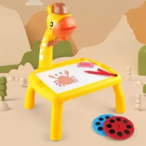 Table with light and with music inside | Mini Art Drawing Board Leds Projector Light Toy Children Kids Painting Table Sm
