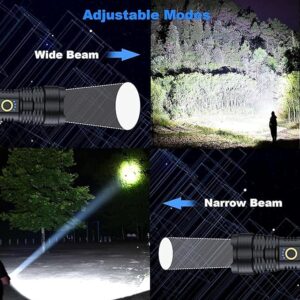P 90 Super Light Rechargeable Flashlight High Lumens, High Power Led Flashlight, YM A72 P90 Powerful with Zoomable, Wate