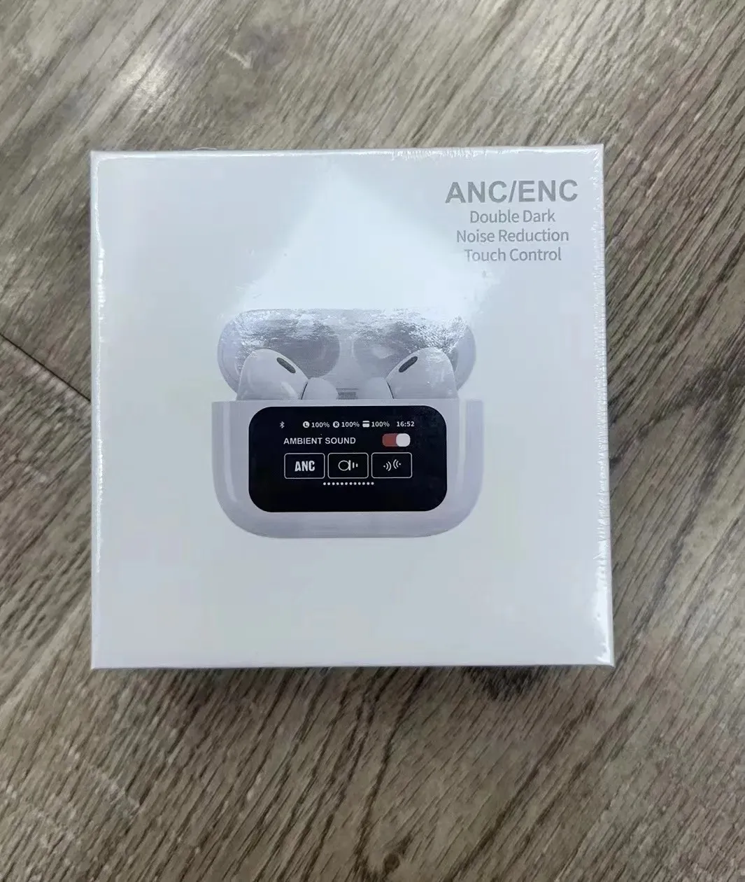 A9 Pro Wireless Bluetooth Headphones ANC Noise Reduction Headset LED Touch Screen Earbuds (random color)