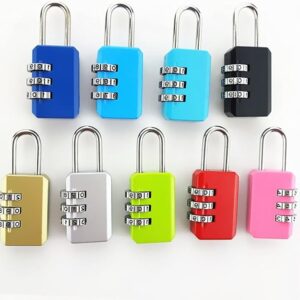 Greatangle-UK 3 Digit Code Combination Padlock For Luggage Combination Number Lock Padlock For Zipper Bag Suitcase Drawe