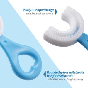 1 PC - 360 Degree U-Shaped Baby Toothbrush Children Child Toothbrush Teethers Baby Brush Silicone Kids Teeth Oral Care C