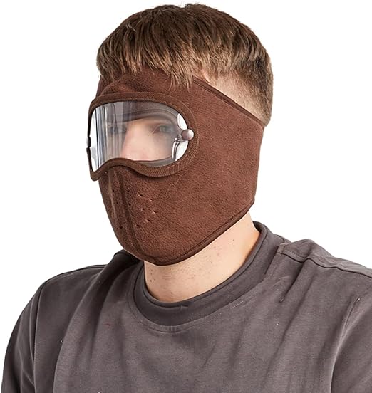 Windproof Anti Dust Full Face Masks Cycling Ski Breathable Masks Eye HD Anti Fog Goggles Hood Cover Winter Warm Hat Caps