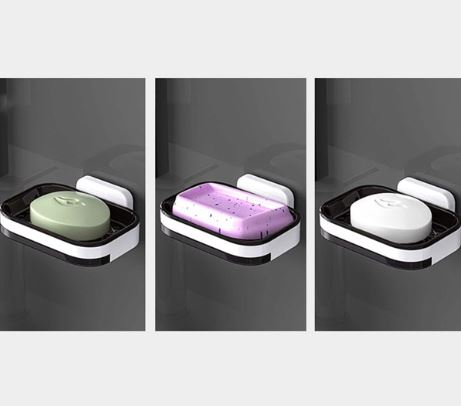 Wall Mounted Soap Holder with Draining Tray Holder For Bathroom | Bar, Holder Rack For Shower Wall, Kitchen, Bathroom(ra