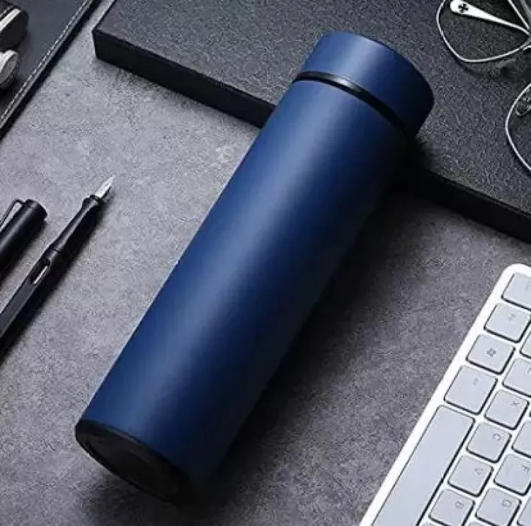 Temperature Display Vacuum Insulated Water Bottle Thermo Flask Made of Premium Stainless Steel Coffee Cup -500 ml (Rando