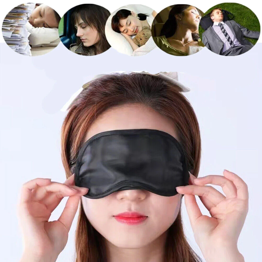 1 PC SLEEP MASK NATURAL SLEEPING EYE MASK EYESHADE COVER SHADE EYE PATCH WOMEN MEN SOFT PORTABLE TRAVEL EYEPATCH(random