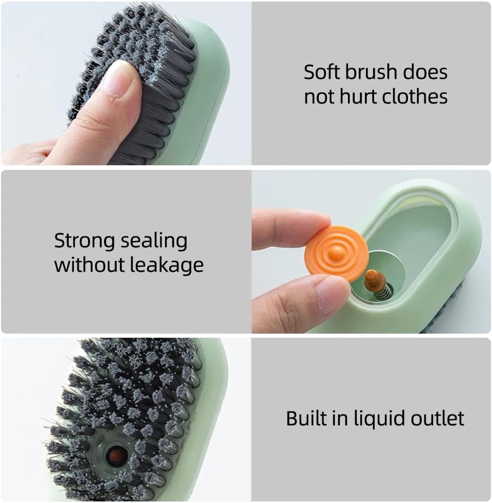 Multifunctional Soft-Bristled Shoe Brush Shoe Brushes Long Handle Brush Automatic Filling Clothes Cleaning Clothing Boar