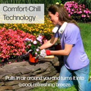 Wearable 3-Speed Neck Cooler, Small Fan for Outdoor & Indoor Use, USB-Rechargeable Fan(random color )