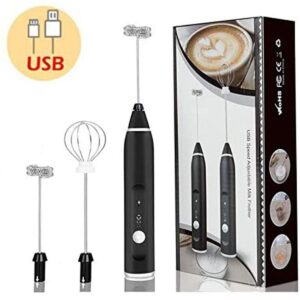 Handheld Electric Milk Frother Whisk Egg Beater USB Rechargeable Coffee Blender Household Milk Shaker Mixer Foamer Food