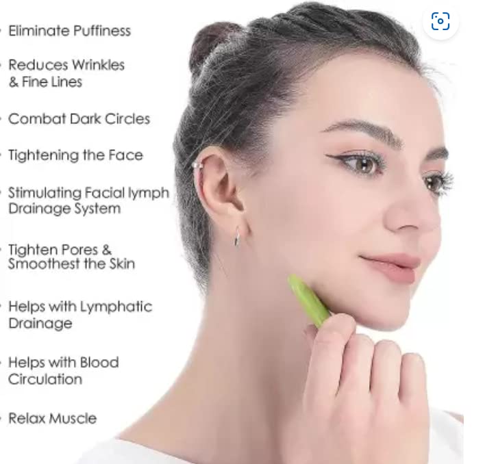 Flawless Jade Roller With Stone (marble) | Facial Roller Manual Massage For Women
