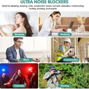 Foam Ear Plug for travel Anti Noise Reduction Removable Corded Soft Earplugs For Sleeping Hearing Ear Protection Earmuff