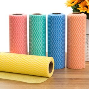 50 Sheet Roll Disposable Tissue Towel Paper Kitchen Cleaning Wipes (Random Color)