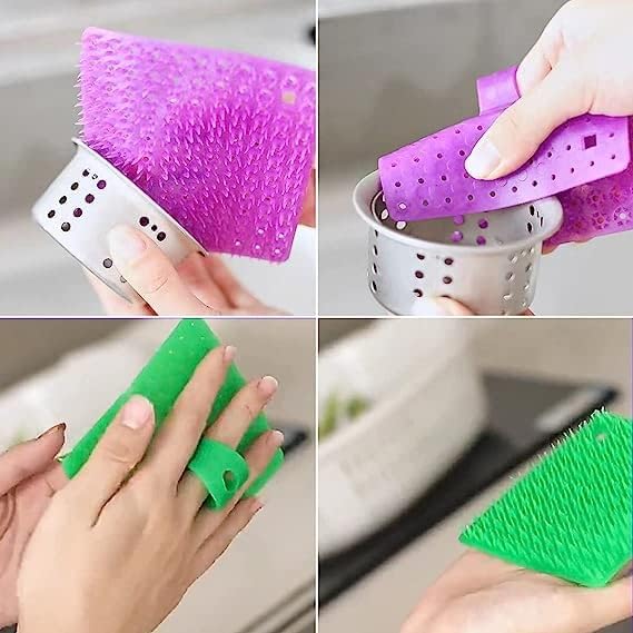 Multifunctional Soft Silicone Brush | Multipurpose vegetable peeler | Home Cleaning Brush | fruit and vegetable cleaning