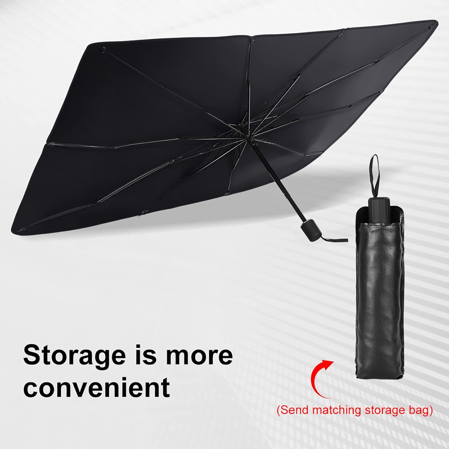 Foldable Car Windshield Umbrellas, Car Windshield Sun Shade Umbrella for Front Windows, Suitable for Windshields of Vari