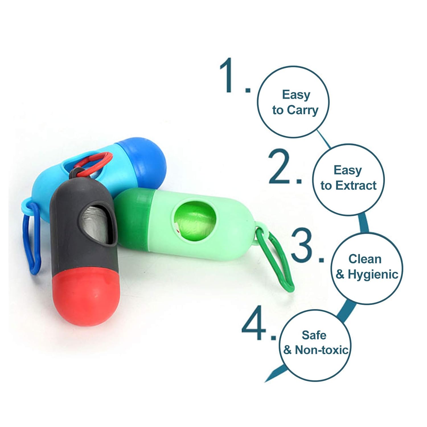 Disposable Baby Diapers Bag Box Kit - With Dispenser Lead Clip (Random Color)