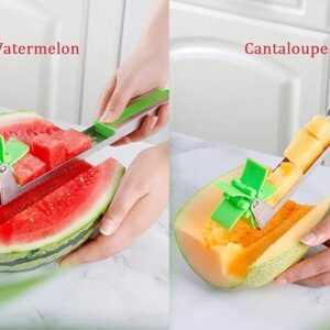 Windmill Watermelon Cube Cutter | Watermelon Slicer Cutter, Stainless Steel Watermelon Cutter Wheel Fruit Knife Melon Kn