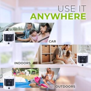 Arctic Air Ultra Pro Evaporative Air Cooler Fan - Portable 4-in-1 Cooling Solution with Humidifier, Air Purifier, and Ad
